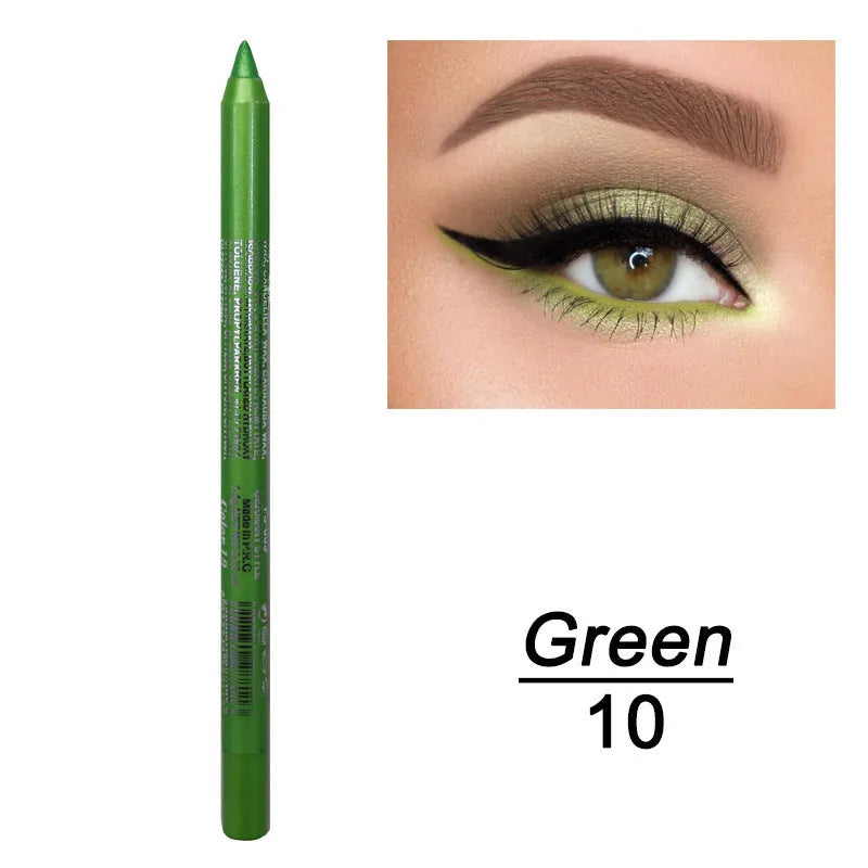 Dual use gel eyeliner pen waterproof sweat proof in 14 colours including black and espresso