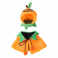 Reversible pet Halloween cloak for dogs and cats in plush fabric with pumpkin patterns