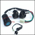 Waterproof electric door lock for car with plastic housing and wiring connectors visible