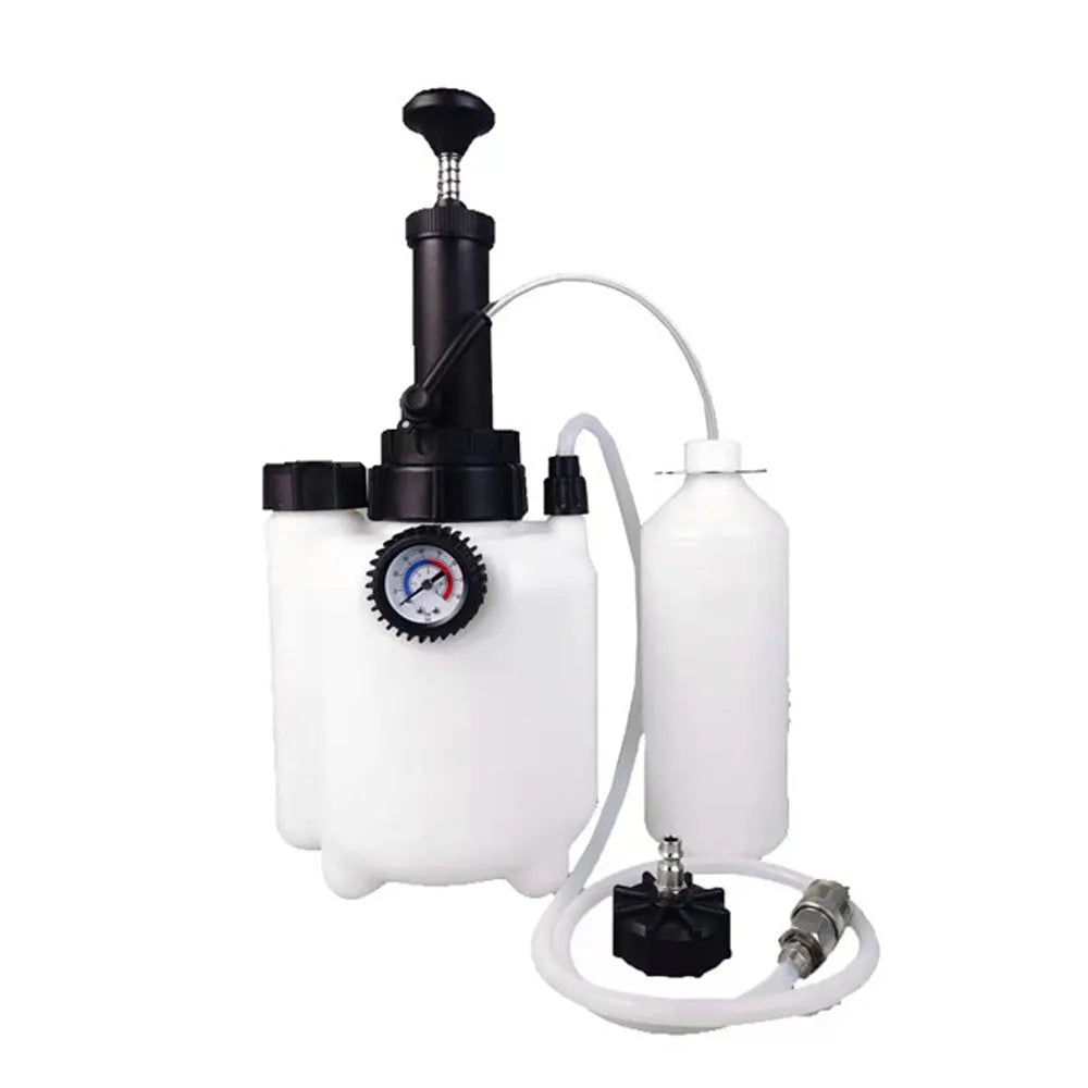 White 3 litre brake oil tank replacement tool for automobile brake fluid changes