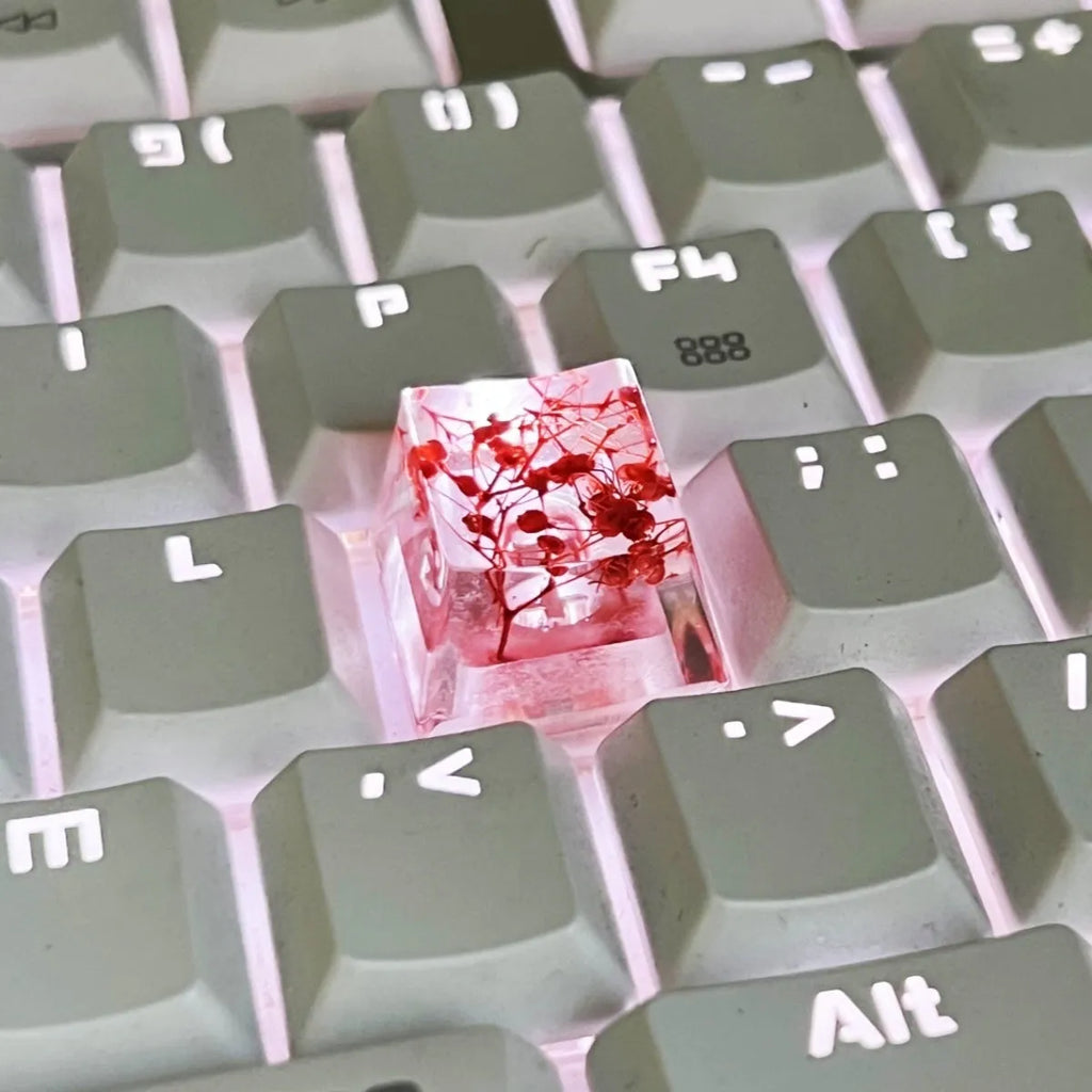 High transparency resin keycap with starry sky design for mechanical keyboards in four colour options