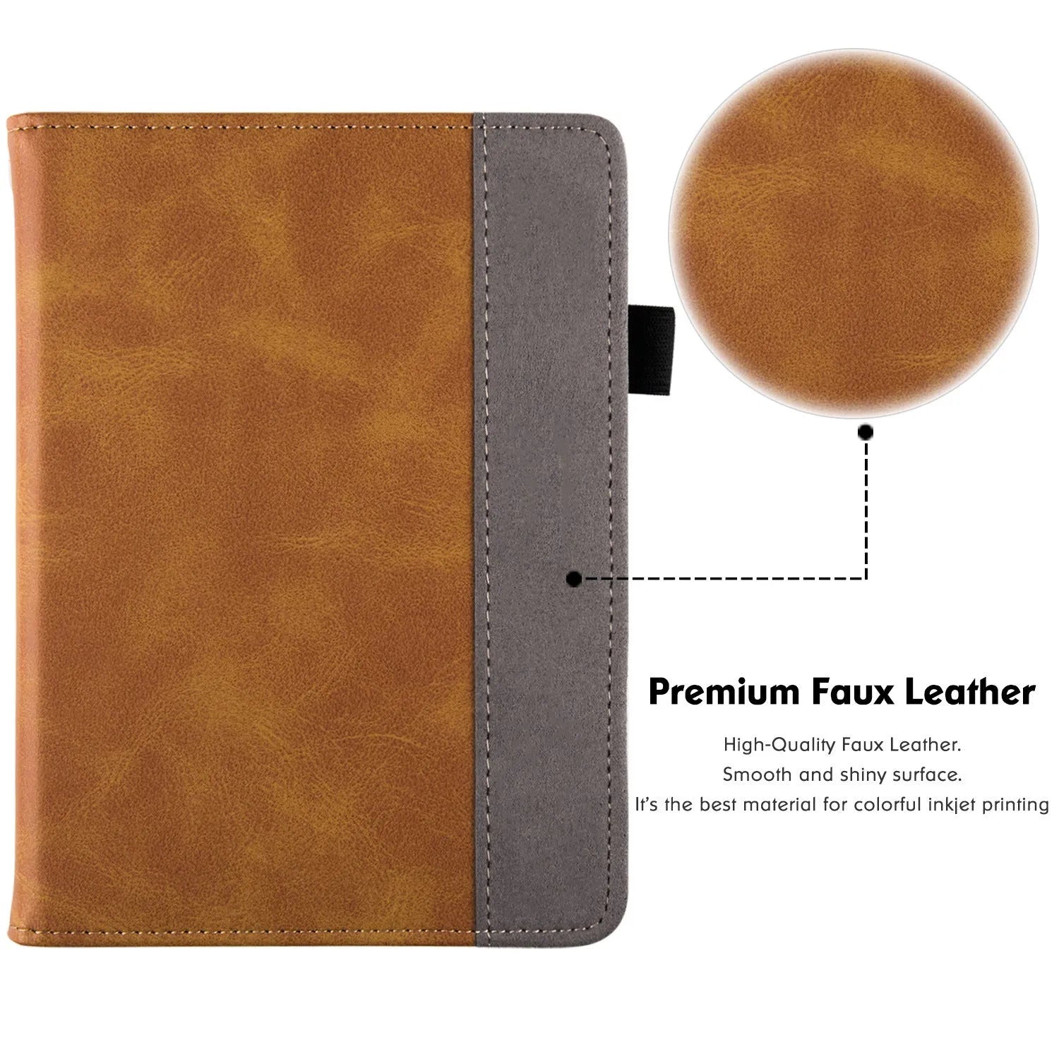 Kindle Paperwhite 5 leather case with integrated wrist strap bracket in multiple colour options