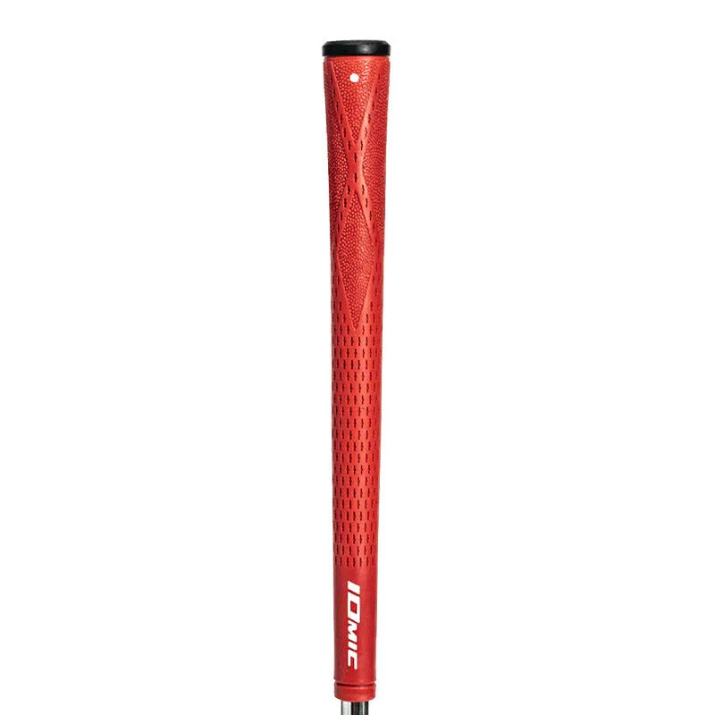 TPE material golf club grip shown in multiple colour options including pink, red, blue, white, and black.