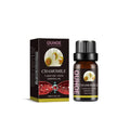 10ml bottle of chamomile leg essential oil with dropper for massage and skin care.