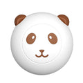 Panda-shaped silicone pet shower brush with soft bristles for cats and dogs.