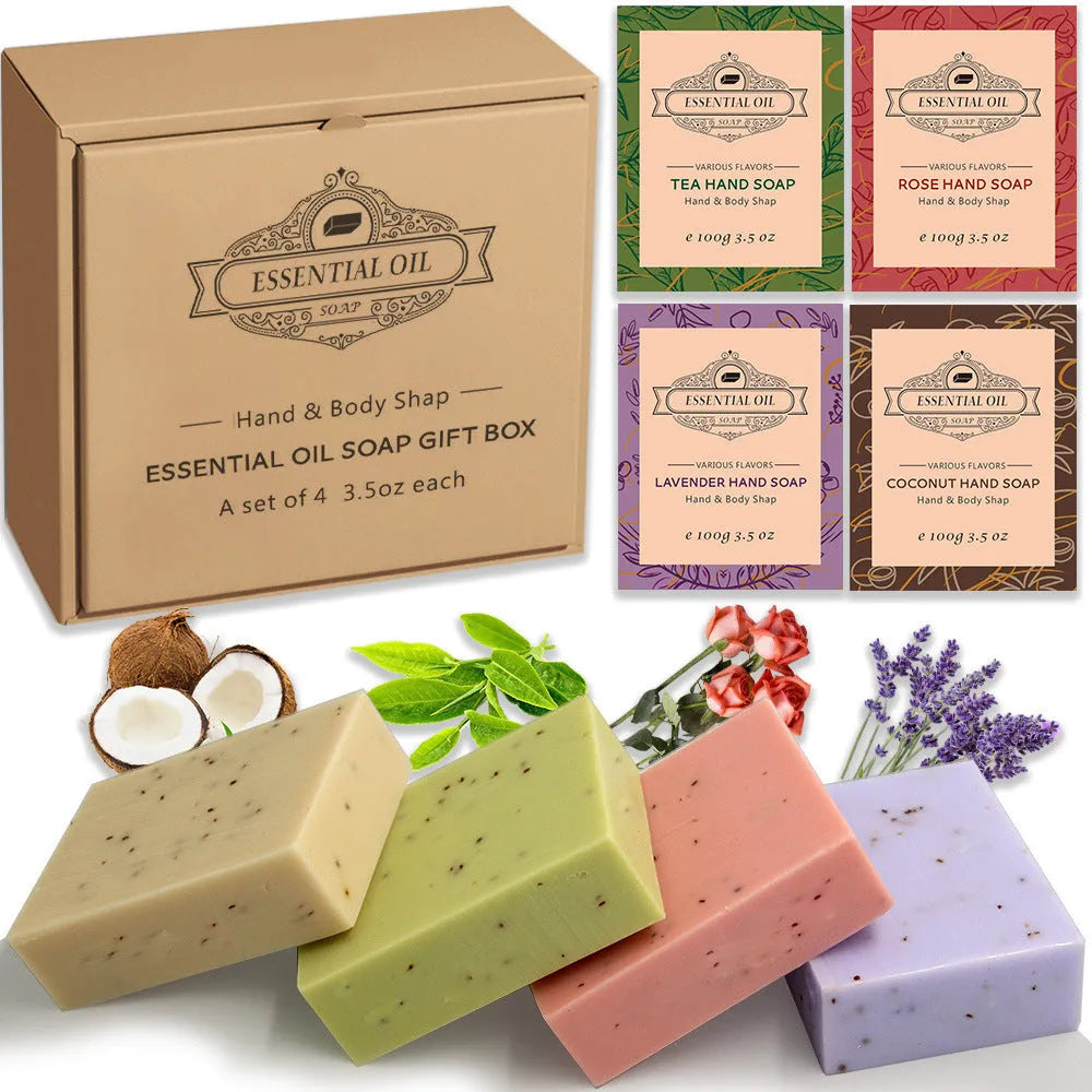 Handmade frosted essential oil soap bar in 100g size with choice of scents.