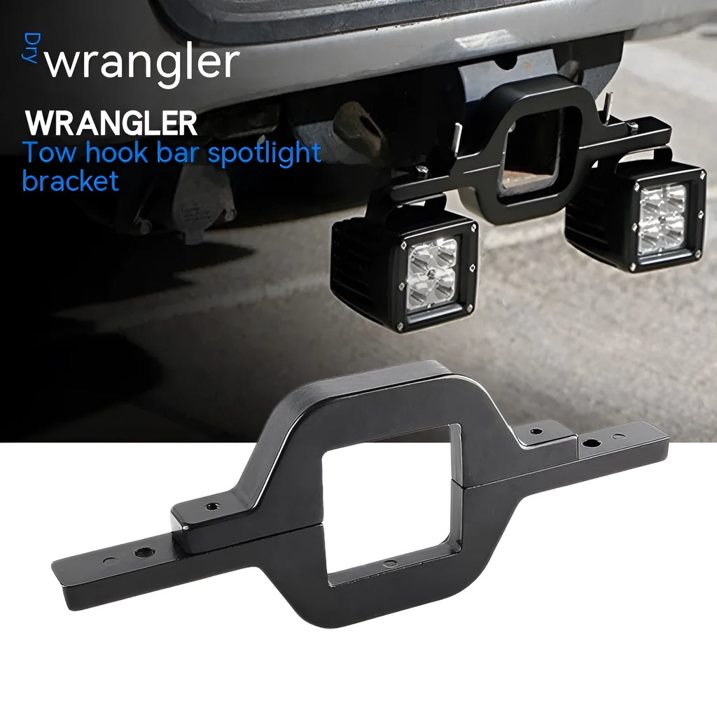 Black aluminium alloy LED reverse lamp bracket for Wrangler Jeep vehicles