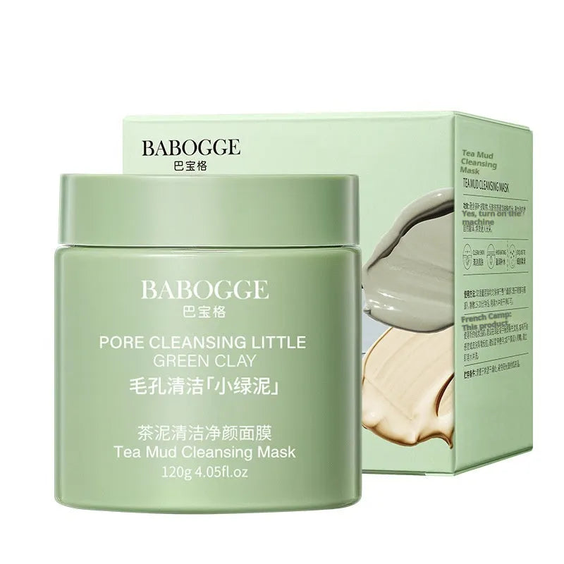 Clay facial mask in daub-type packaging with 120g net content for non-pulling deep cleansing