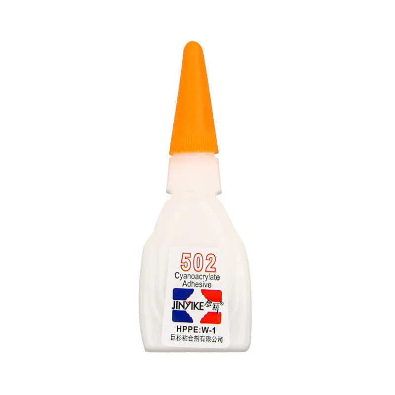Tube of instant strong adhesive glue for specialised shoe sole and heel repairs.