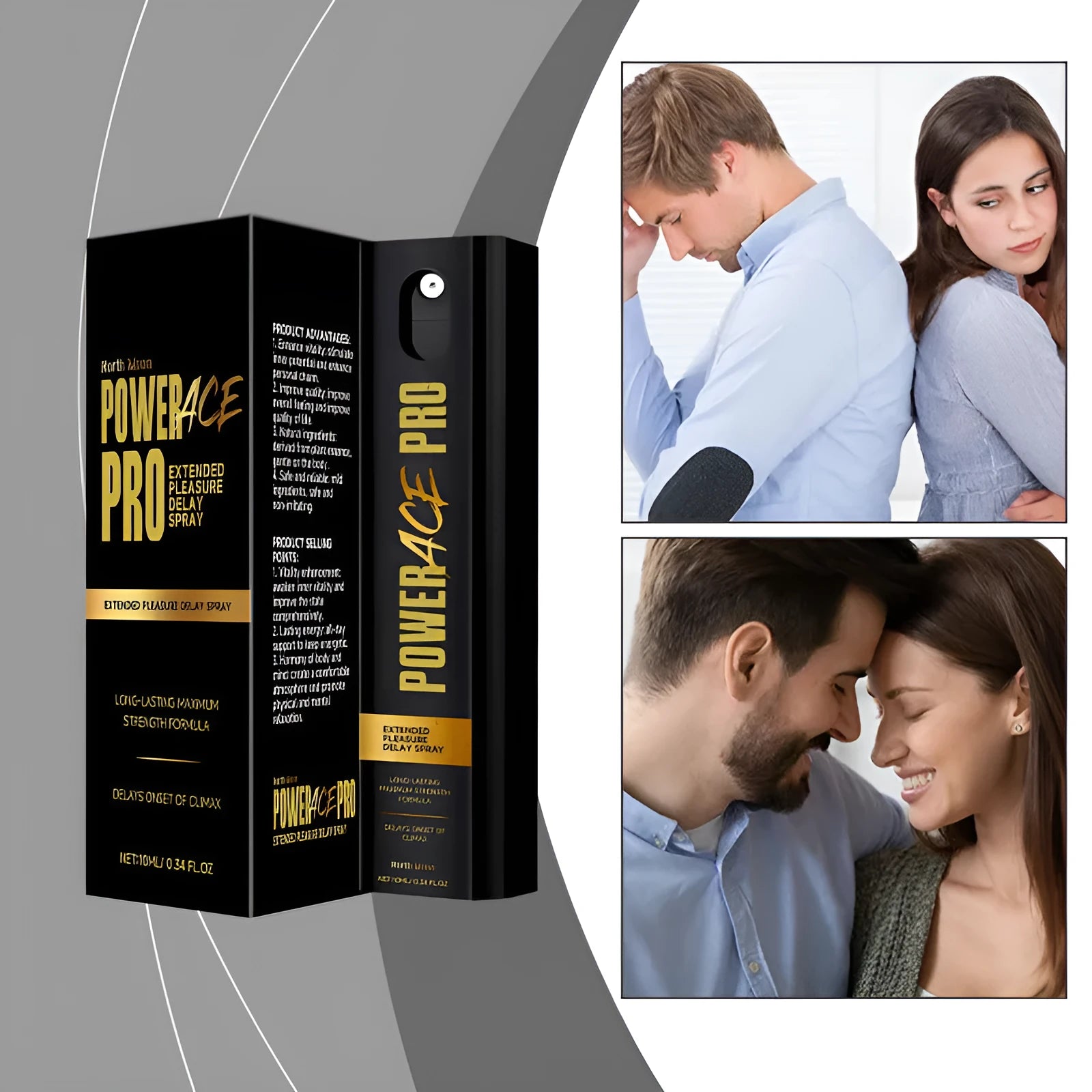 A 10ml men's body moisturising spray bottle measuring 2.6cm by 9.3cm