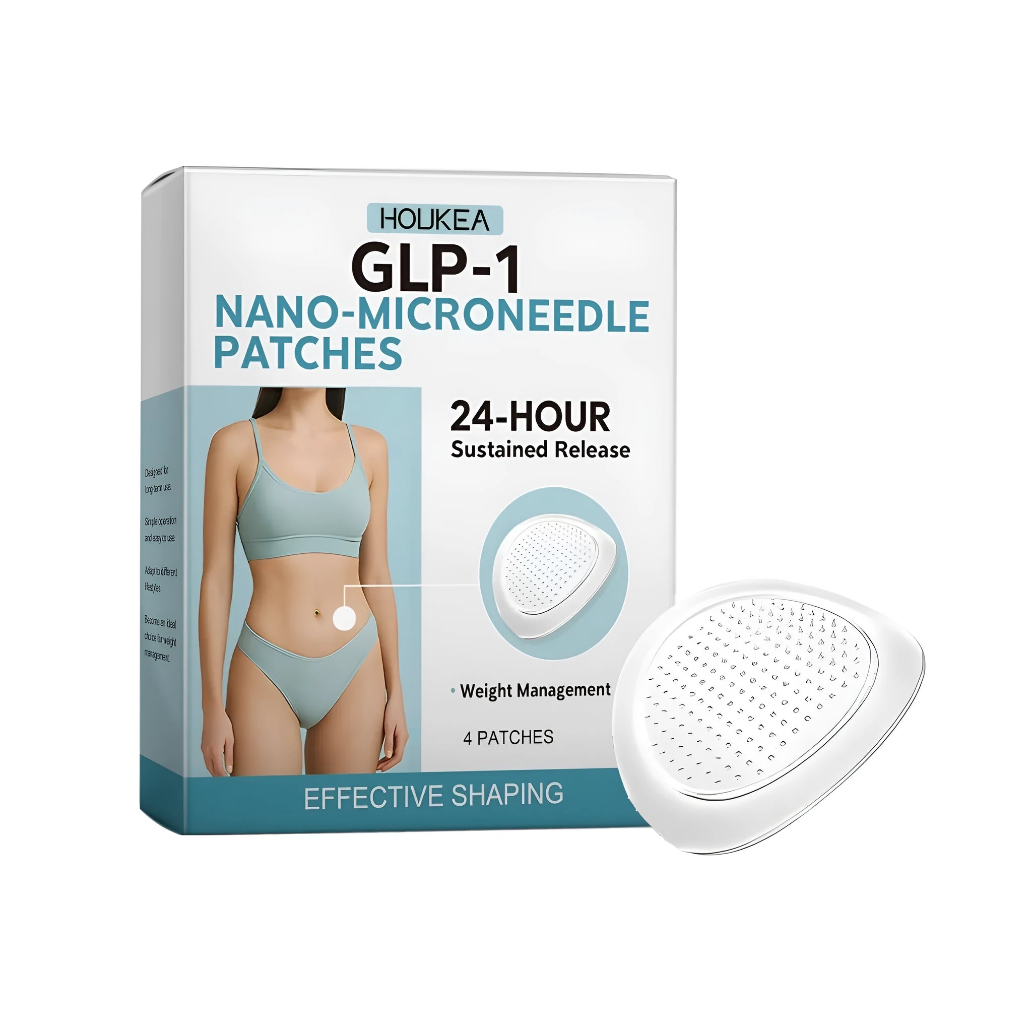Four nano-microneedle anti-wrinkle patches with acetyl hexapeptide-8 and cinnamon extract skincare treatment