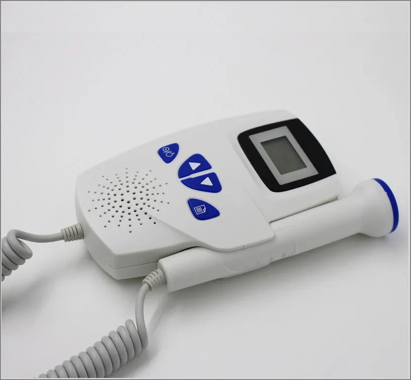 Digital waveform dual display fetal doppler heart rate monitor with TFT colour screen and ergonomic probe