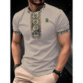 Men's loose fit short sleeve T-shirt with bold 3D printed stripe pattern in a picture style colour.