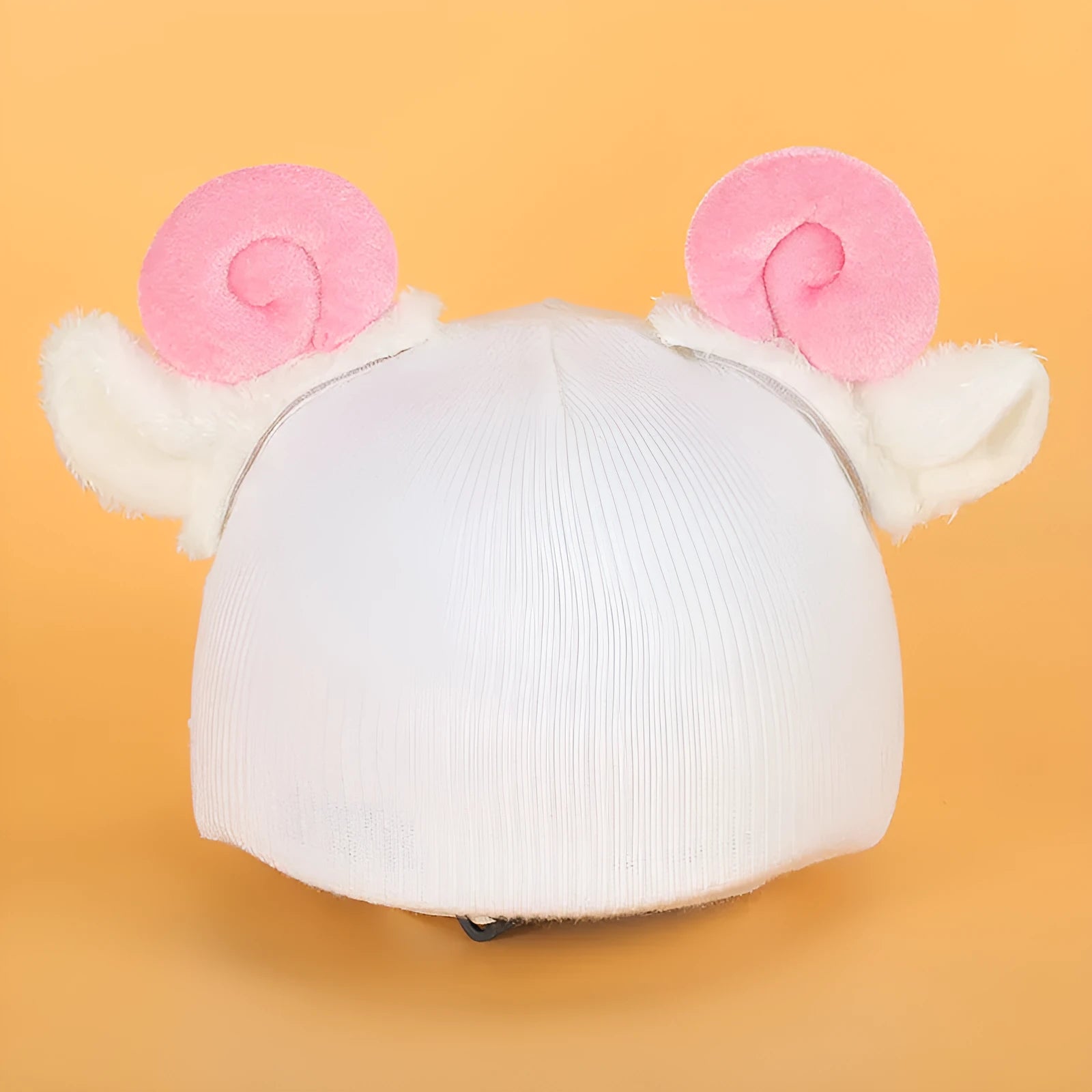 Plush fabric cartoon design helmet cover for motorcycle helmet decoration in medium size
