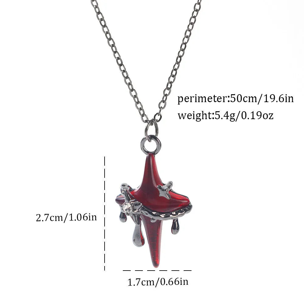 Halloween spider bat necklace with electroplated zinc alloy pendant showing gothic design options