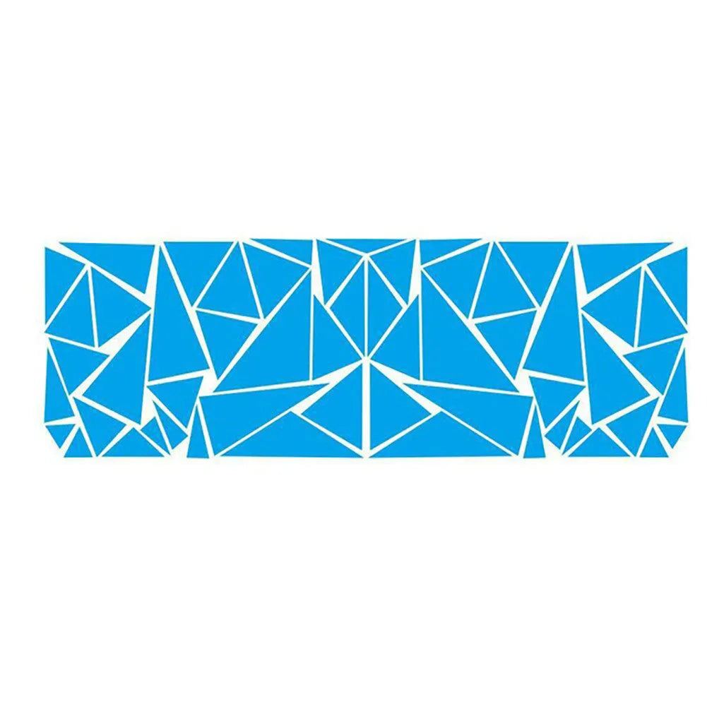 Large black geometric vinyl car sticker sheet for wheel arch decoration, measuring 200cm by 60cm.