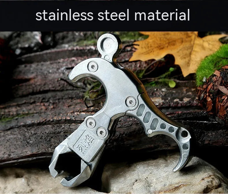 Zinc alloy archery release aid with two-axis mechanism and harpoon clip for flame dispensing