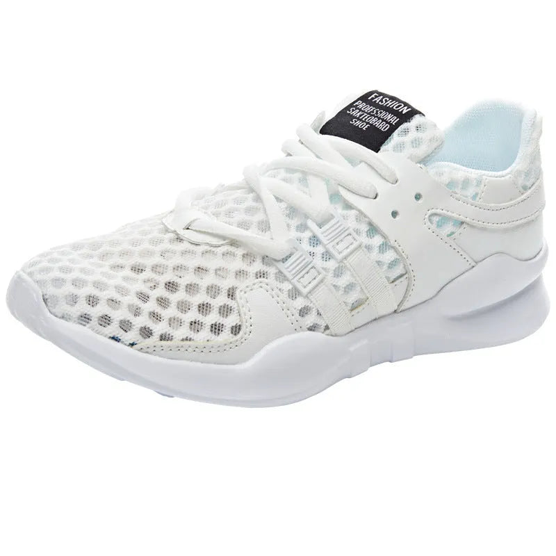 Casual hollow breathable sneaker with mesh upper and EVA sole in low-top design