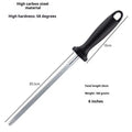 Household multi-functional kitchen sharpening steel in high carbon steel, eight style options available