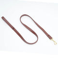 Roran black PU leather pet traction belt showing length and connection point