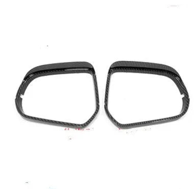 Rearview mirror protection covers with tremella patterned stickers in silver and black options