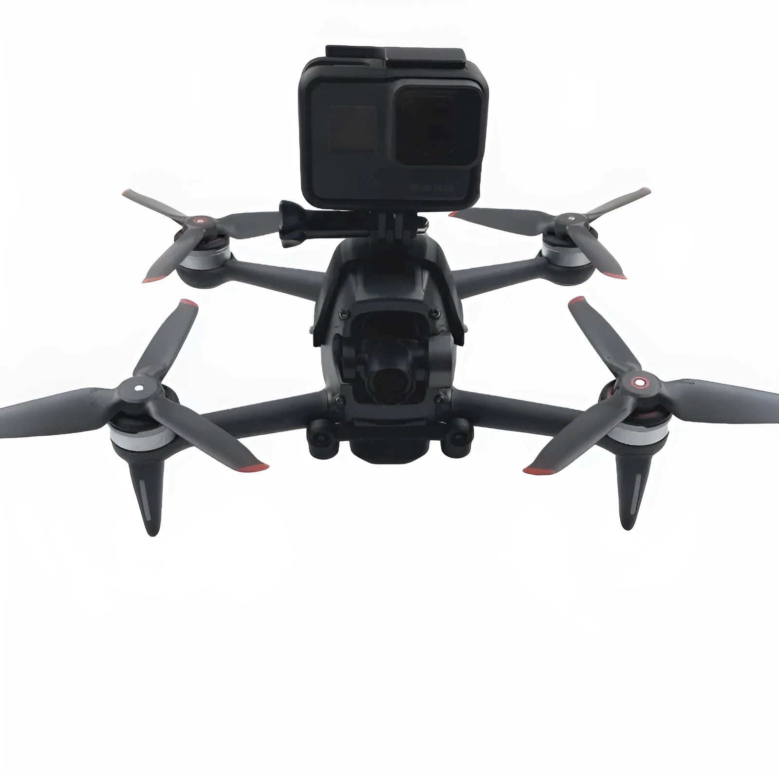 3D printed FPV drone expansion bracket for GoPro-compatible action cameras with soft sponge contact protection