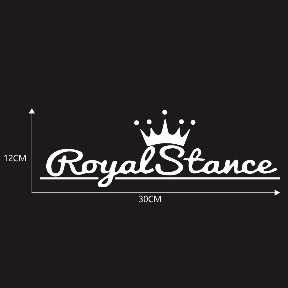Crown design reflective car sticker measuring 30cm by 12cm in PET vinyl material