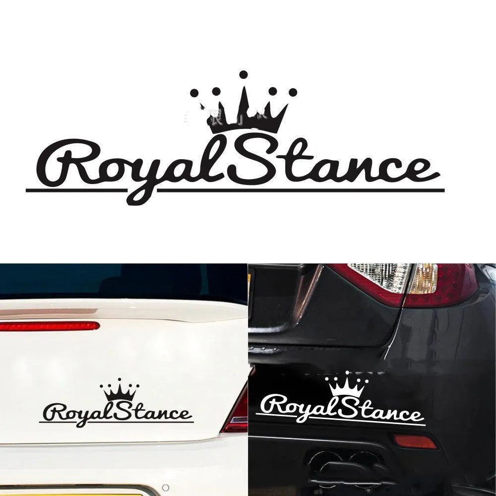 Crown design reflective car sticker measuring 30cm by 12cm in PET vinyl material