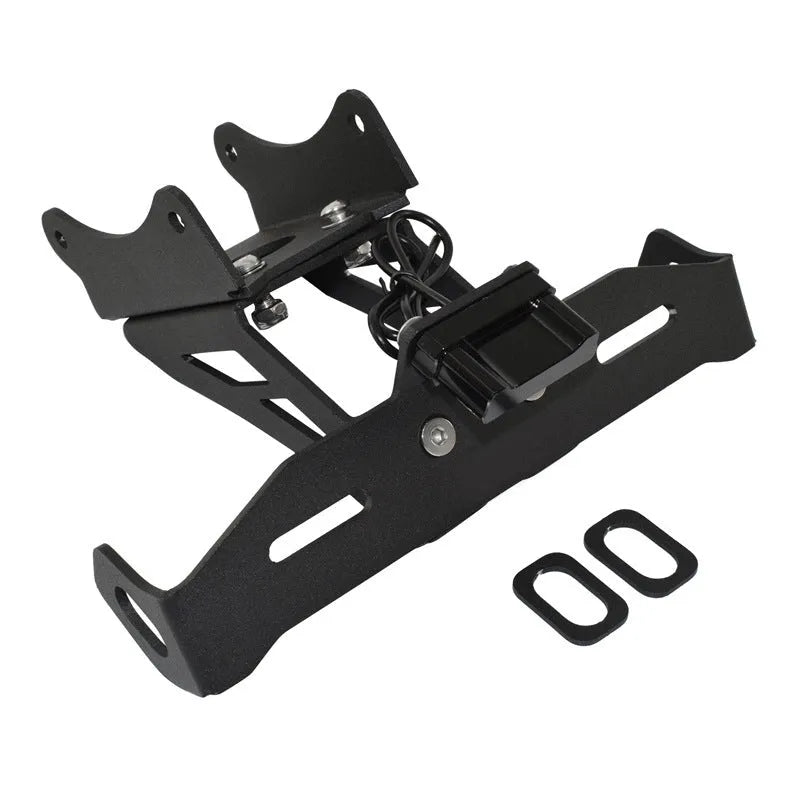 Black aluminium licence plate bracket for Honda motorcycle rear mounting