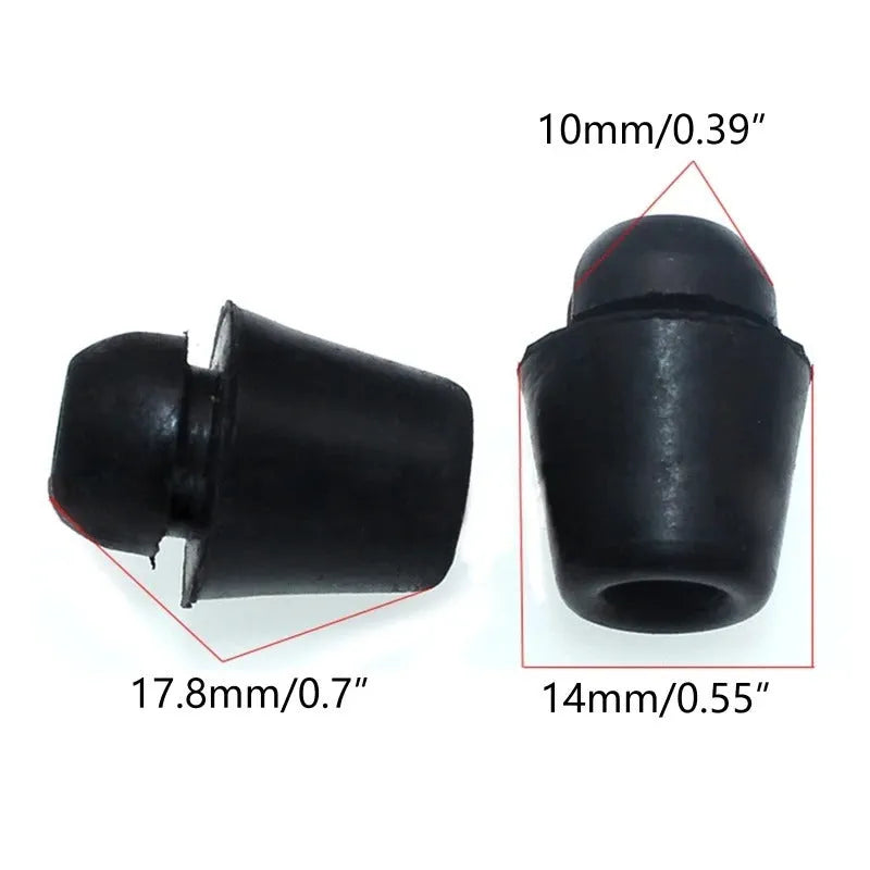 Ten rubber automobile damper buffer clips in X16 colour for vehicle shock absorption