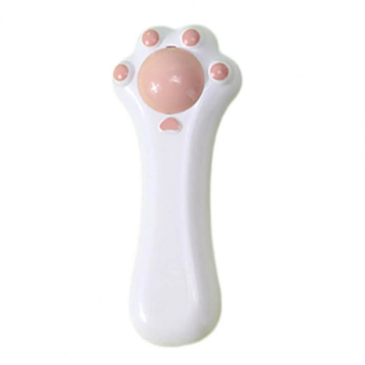 Blue cartoon design dual-purpose cat grooming brush and dental toy with catnip on a white background.