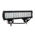 Black aluminium alloy 72W dual row LED roof light bar for off-road vehicles.