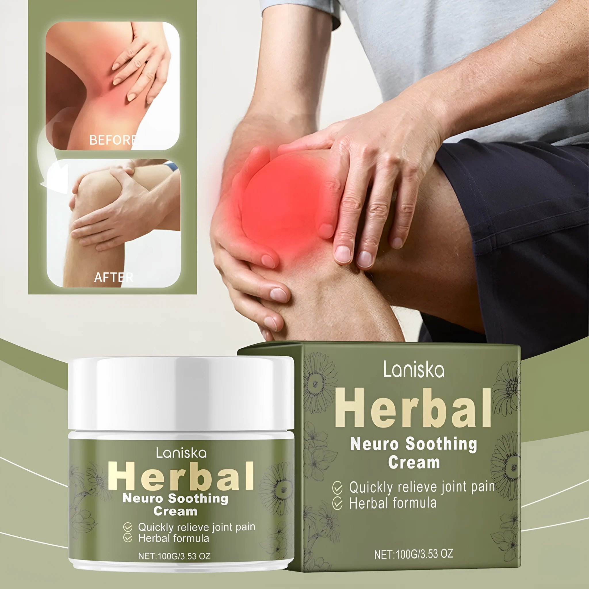 Improve Comfort external body care cream 100g tube with botanical ingredients for muscle and joint relief