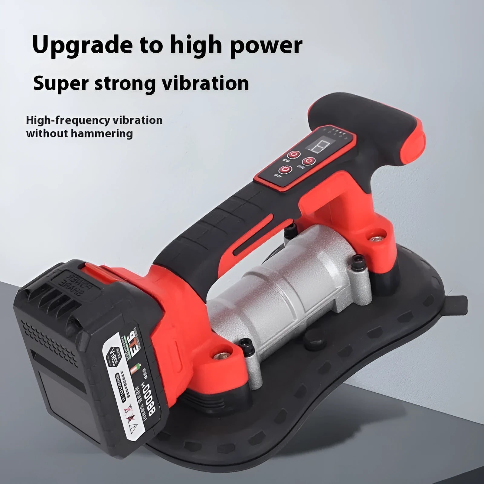 21V battery-powered automatic tile laying machine with two batteries and a US plug charger.