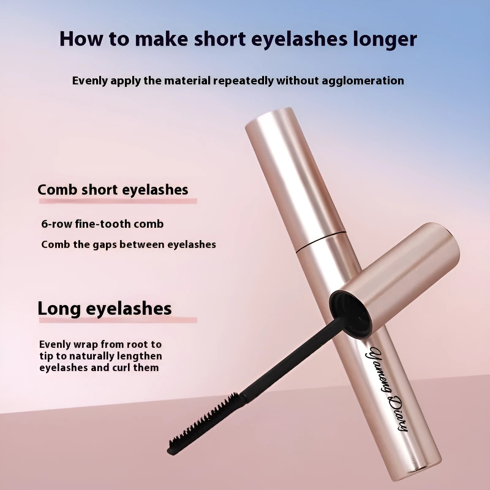 Waterproof curling mascara in black and brown shades for long-lasting lash volume