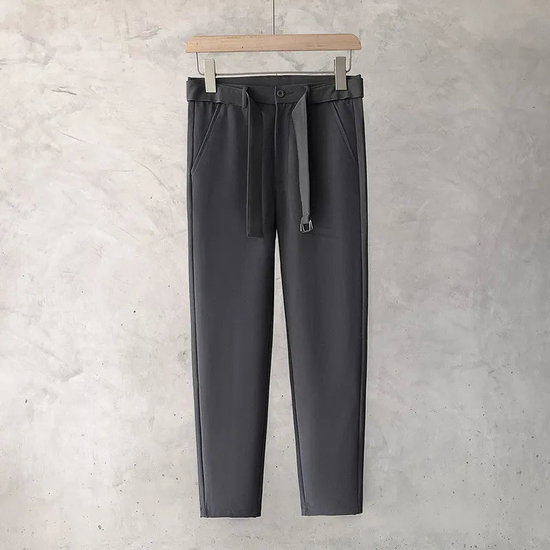 Boys slim straight wool trousers in tapered fit with straight leg opening available in multiple colours
