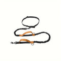 Hands-free dog leash with adjustable waist belt in durable nylon, available in five colours for running and walking