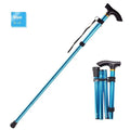 Aluminium folding walking cane with adjustable height and non-slip rubber tip