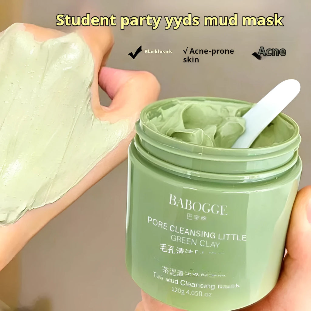 Clay facial mask in daub-type packaging with 120g net content for non-pulling deep cleansing