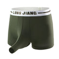 Men's thin Ice Silk trunk boxers laid flat, showing mid-waist design in a solid colour.