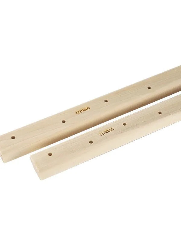 Set of three wooden hangboards for grip strength training in 12cm 40cm and 50cm lengths