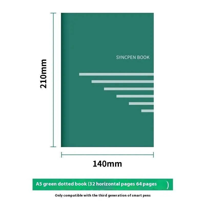 Loose spiral notebook filling paper cores with 64 pages of Zodiac Forest Paper and multiple pen refill types