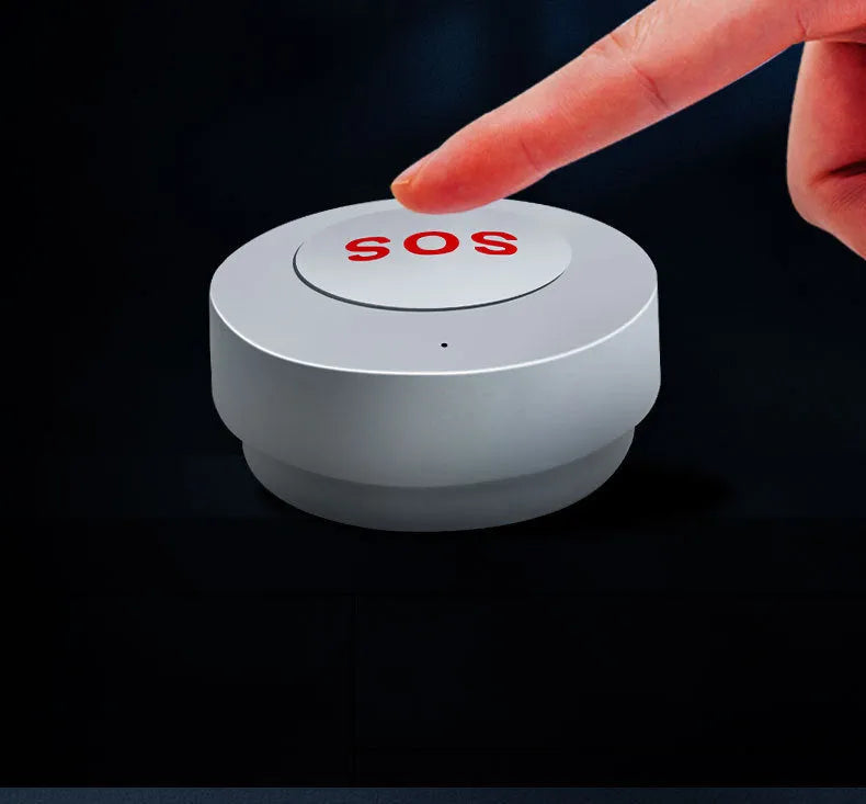 White remote mobile phone alarm emergency button with NB IoT wireless surface-mount design 55x27.4mm