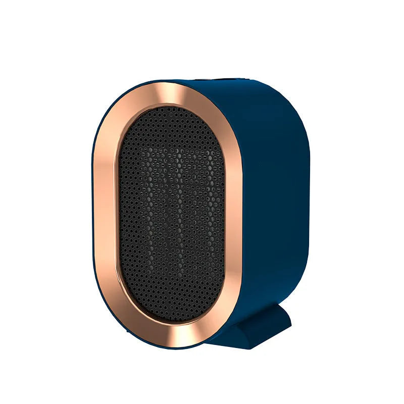 Desktop electric ceramic heater with mechanical controls and fan vent