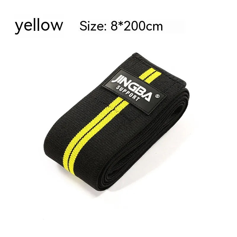 Adjustable knee pads in blue, yellow, red, or grey for weightlifting and sports protection