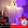White ghost horror ambience light with cloth construction and battery operation