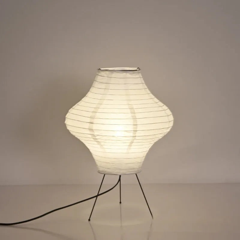 Japanese style decorative table lamp with Xuan paper shade and three-colour lighting