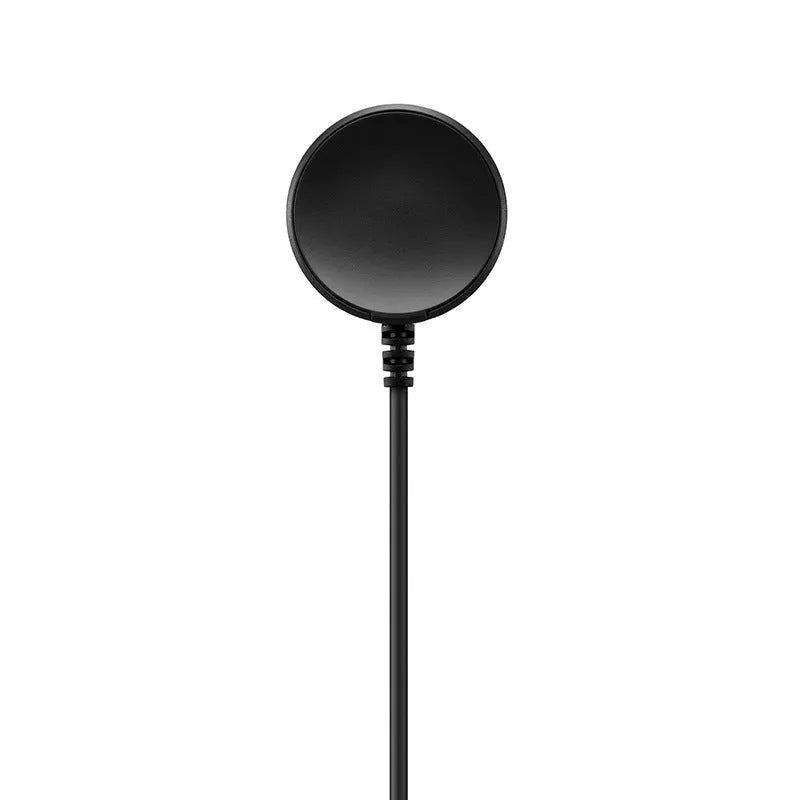 Black USB watch charger with fast charging cable for smart watches