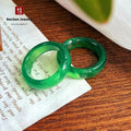 Natural Brazil agate ring polished chalcedony random-hair finish unisex size 16-18 eight colours