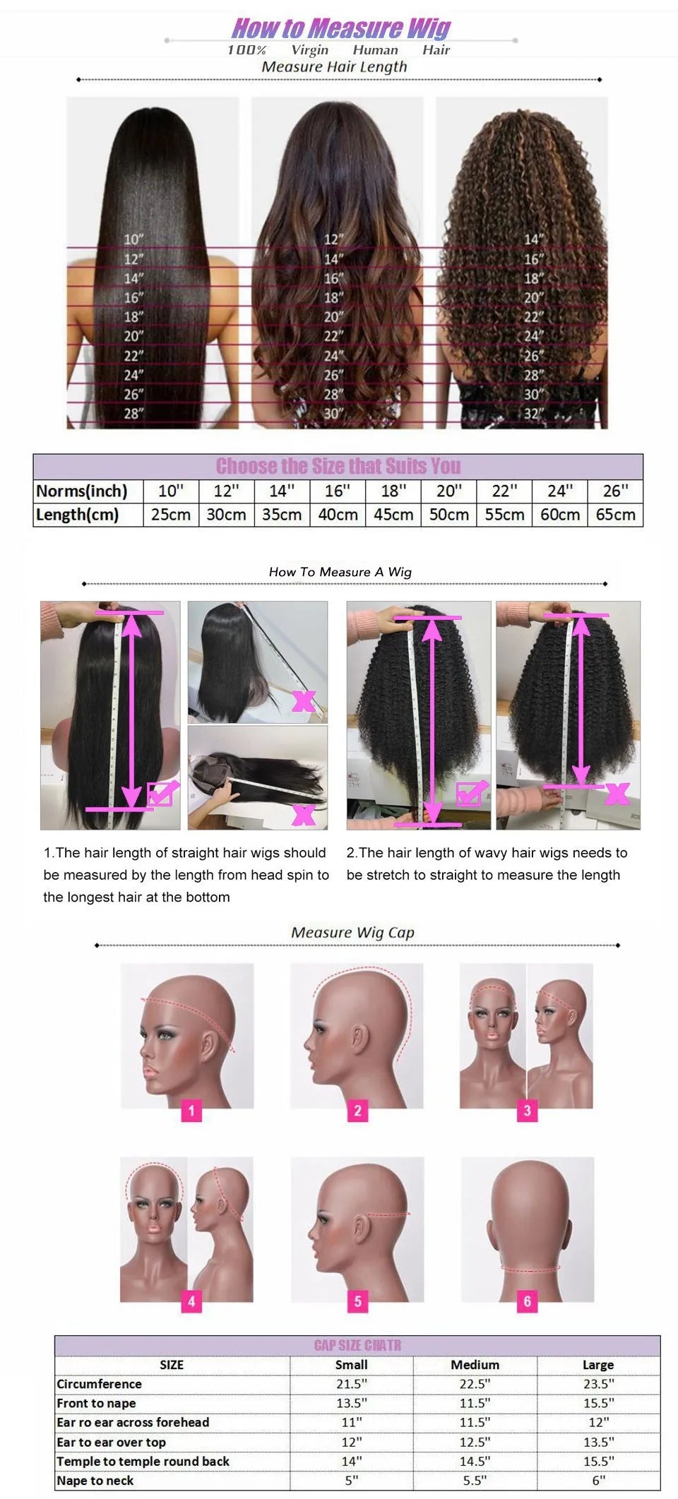 Body wave human hair lace front wig in real hair shown with straight bangs.
